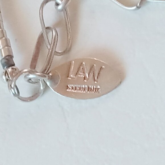 Vintage Sterling Silver Turquoise Enamel Necklace - Picture 10 of 10